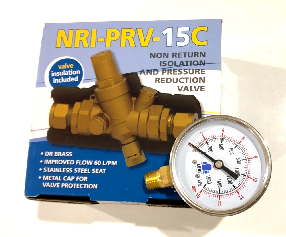 
                  
                    Load image into Gallery viewer, AVG 15mm 1/2&amp;quot; NRI-PRV-15C Non Return Isolation Pressure Reducing Combo Valve
                  
                