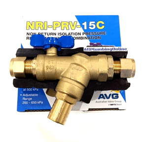 
                  
                    Load image into Gallery viewer, AVG 15mm 1/2&amp;quot; NRI-PRV-15C Non Return Isolation Pressure Reducing Combo Valve
                  
                