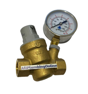 
                  
                    Load image into Gallery viewer, CALEFFI 533545 Inline ½&amp;quot; 15mm Pressure Reducing Valve with Gauge
                  
                