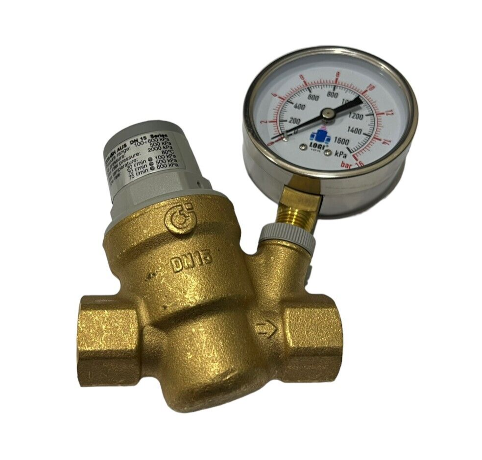 
                  
                    Load image into Gallery viewer, CALEFFI 533545H High Performance ½&amp;quot; 15mm Pressure Reducing Valve with Gauge
                  
                