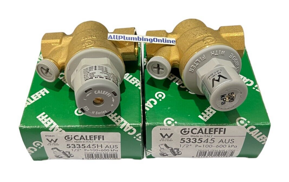 
                  
                    Load image into Gallery viewer, CALEFFI High Performance 533545H VS Standard 533545H Pressure Reducing Valve
                  
                