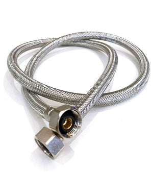 
                  
                    Load image into Gallery viewer, AW FH1000 Female Thread 15mm (½&amp;quot;) x 1000mm Stainless Steel Braided Flexible Hose
                  
                