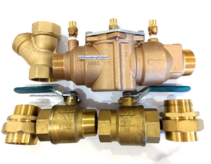
                  
                    Load image into Gallery viewer, Watts 007-050 50mm 2&amp;quot; DCV Double Check Valve Backflow Preventer Kits with Unions
                  
                