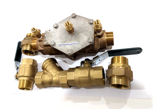 
                  
                    Load image into Gallery viewer, Watts 007-032 32mm 1¼&amp;quot; DCV Double Check Valve Backflow Preventer kits with unions
                  
                
