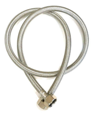 
                  
                    Load image into Gallery viewer, AW FH1000 Female Thread 15mm (½&amp;quot;) x 1000mm Stainless Steel Braided Flexible Hose
                  
                