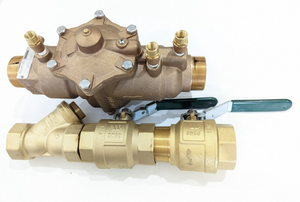 
                  
                    Load image into Gallery viewer, Watts 009-050 50mm 2&amp;quot; RPZ Reduced Pressure Zone Backflow Preventer kits no Unions
                  
                