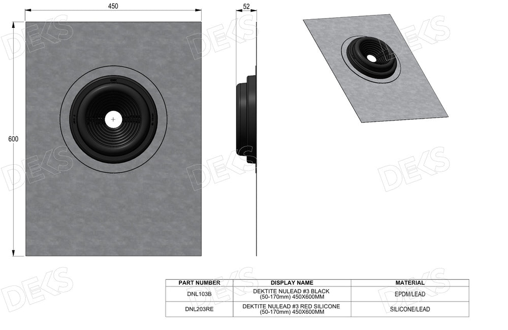 
                  
                    Load image into Gallery viewer, Deks Nulead roof flashing
                  
                