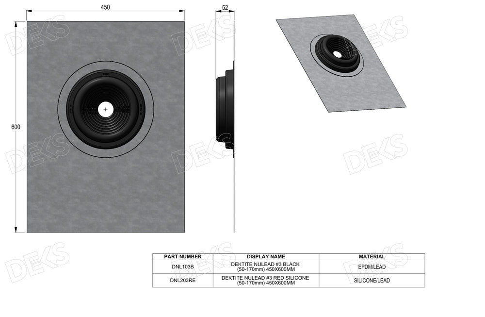 
                  
                    Load image into Gallery viewer, Deks Nulead roof flashing
                  
                