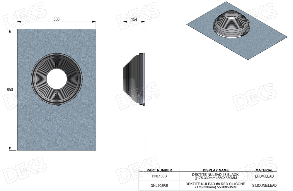 
                  
                    Load image into Gallery viewer, Deks Nulead roof flashing
                  
                
