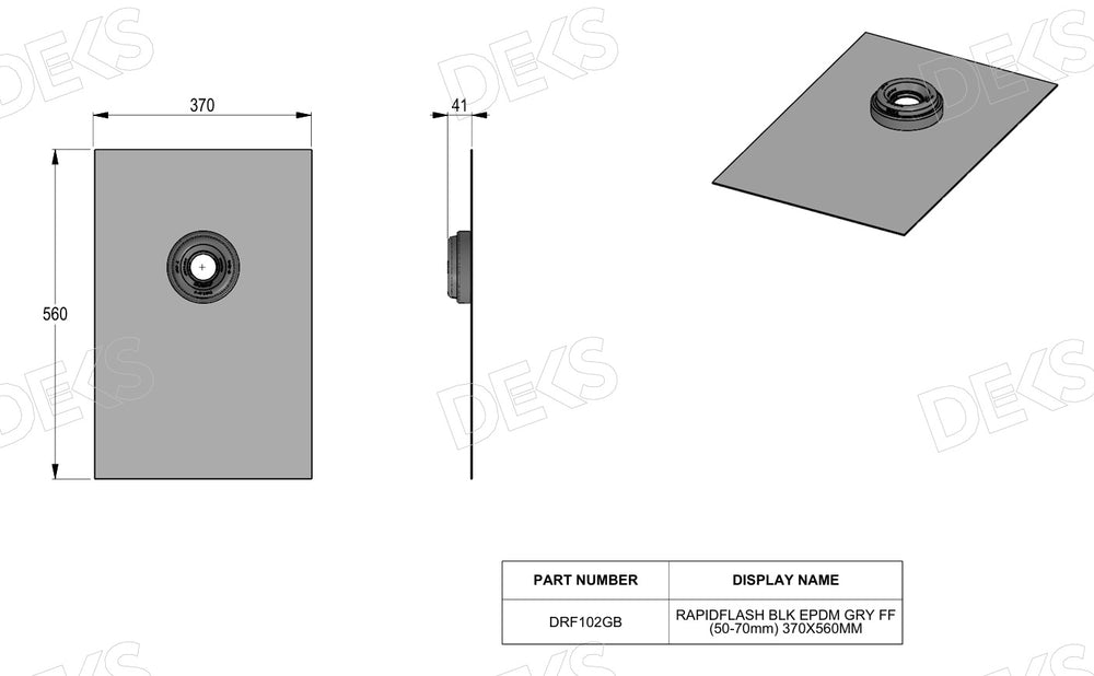 
                  
                    Load image into Gallery viewer, Desk DRF102GB tile roof flashing
                  
                