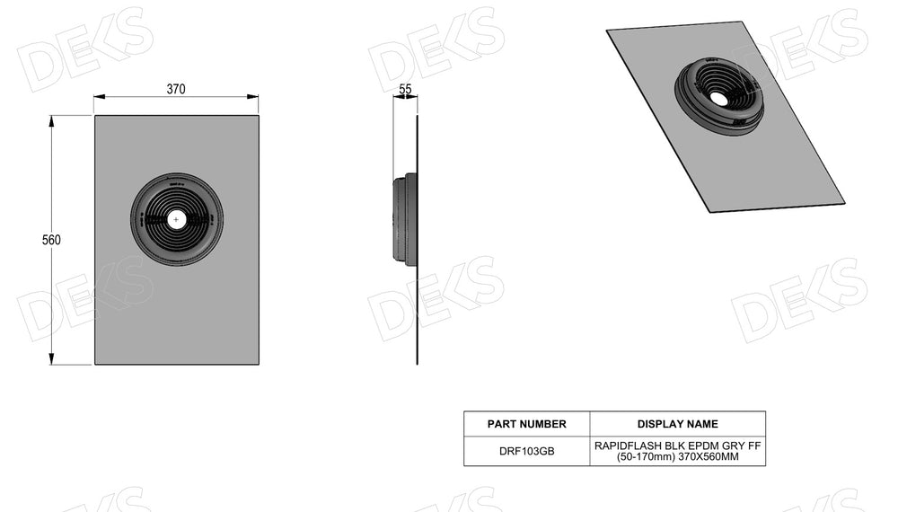 
                  
                    Load image into Gallery viewer, Desk DRF103GB tile roof flashing
                  
                