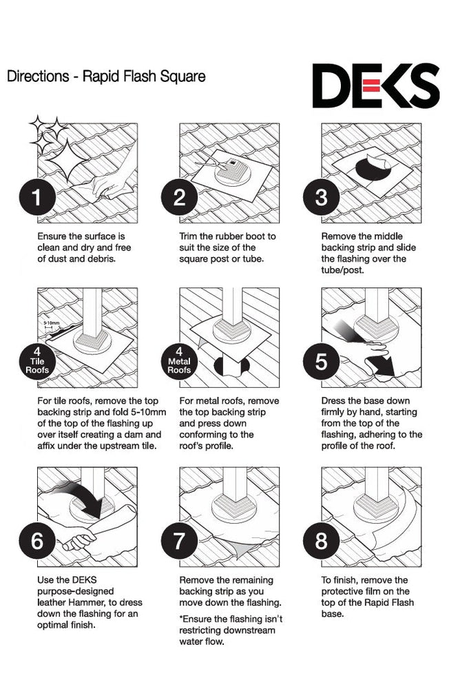 
                  
                    Load image into Gallery viewer, Deks tile roof flashing
                  
                