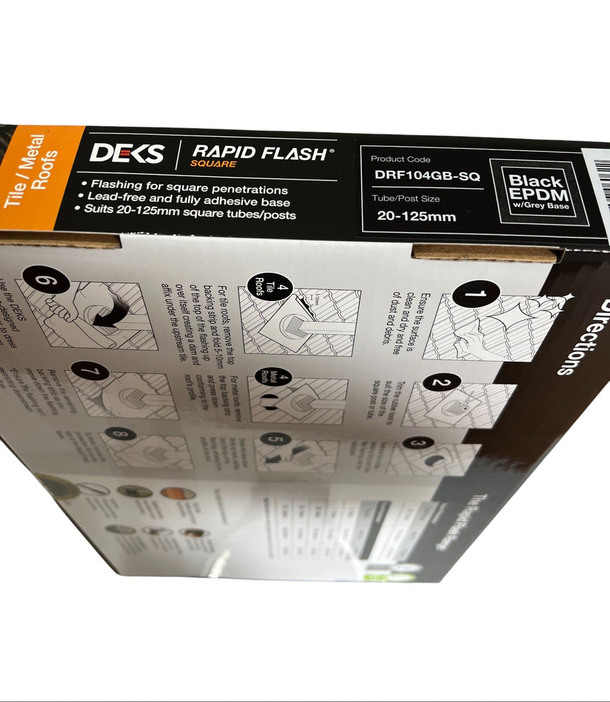 
                  
                    Load image into Gallery viewer, Deks square roof flashing EPDM boot
                  
                