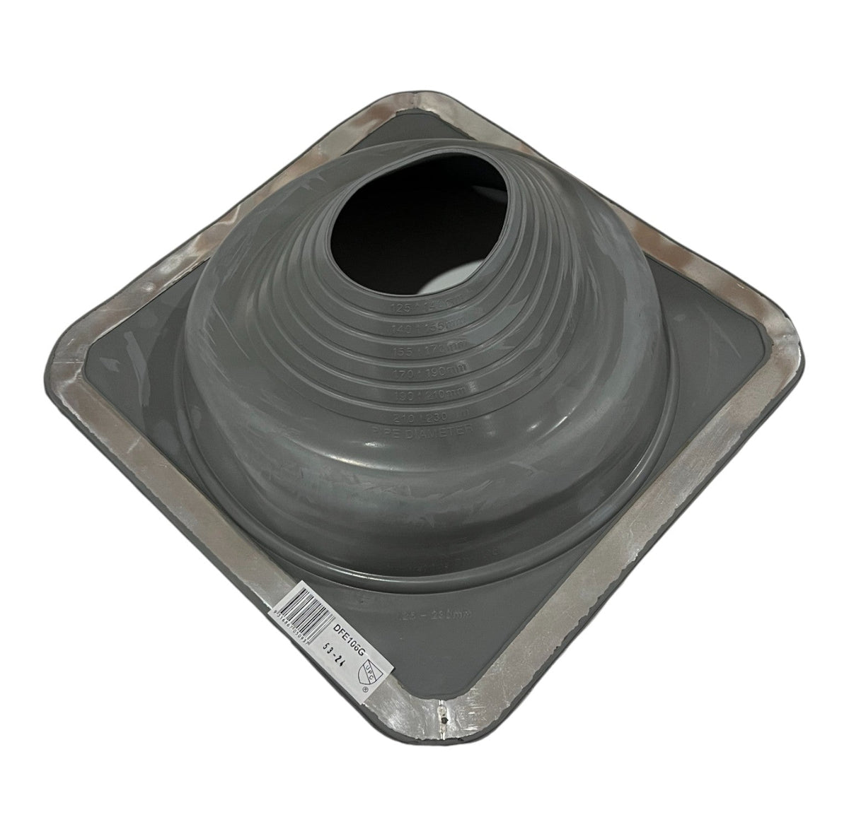 DEKS Grey DFE106G 125-230mm Dektite Metal Roof Flashing – All Plumbing ...