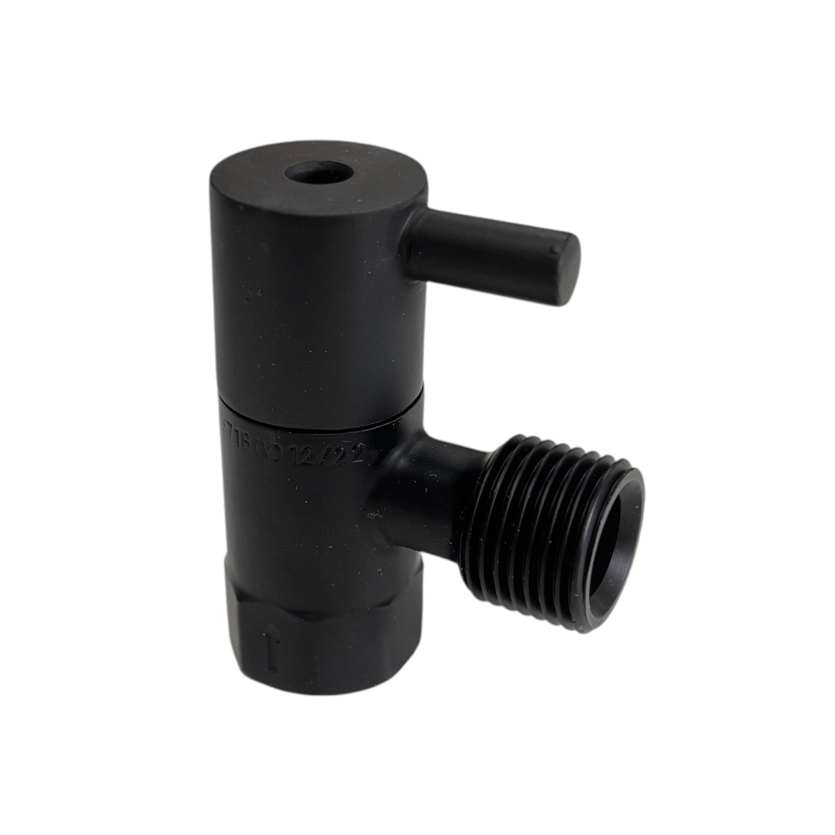 Monopoly LH15CMBLF Matte Black Mini Cistern Isolation Stop Tap 15mm, L ...