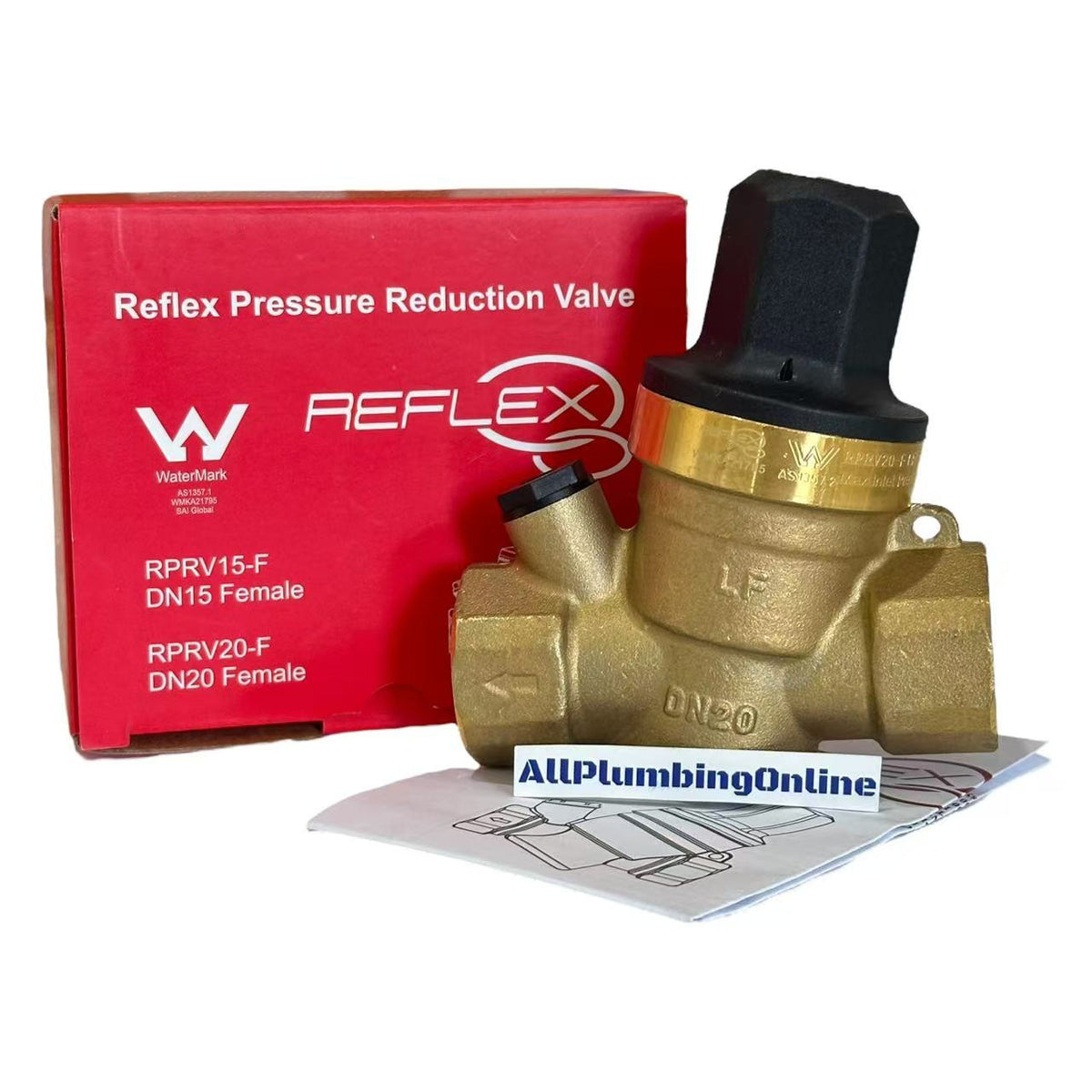 Reflex RPRV20-F Inline 20mm Pressure Reduction Valve, 150-600kPa Adjus ...