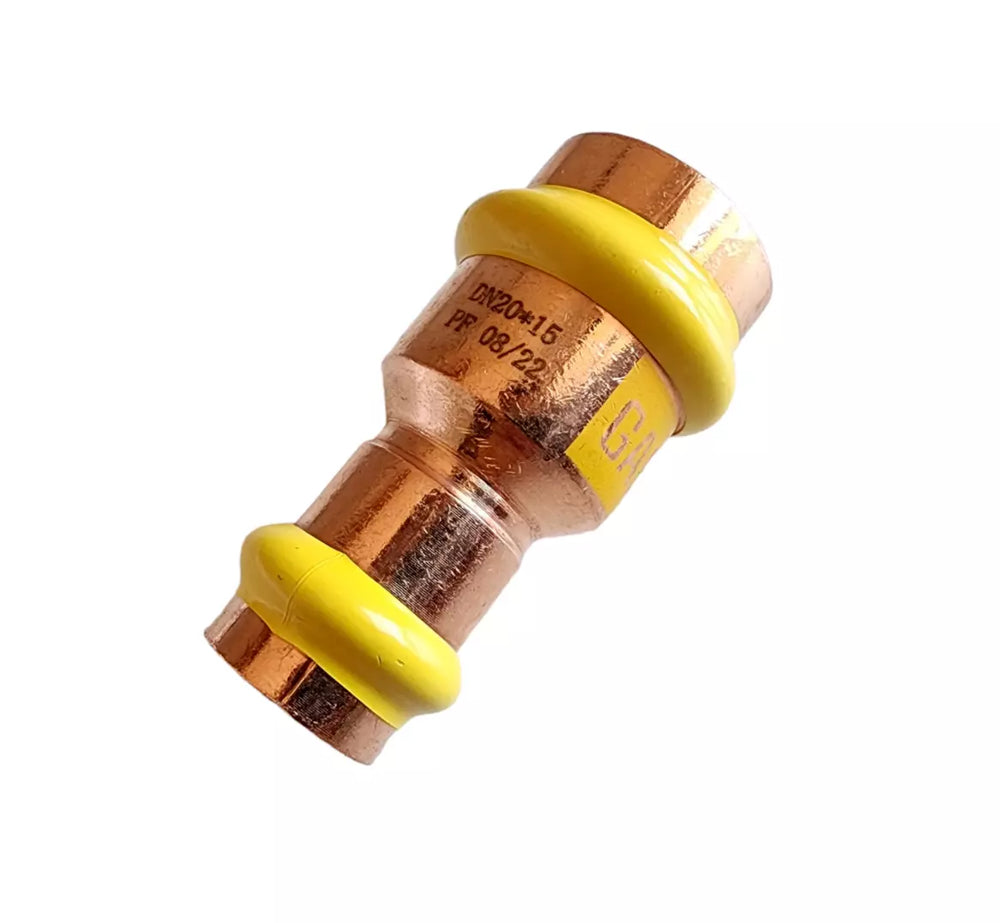 AW Metpress PFG019 Gas Copper Press Reducing Coupling 20mm-15mm DN20-15