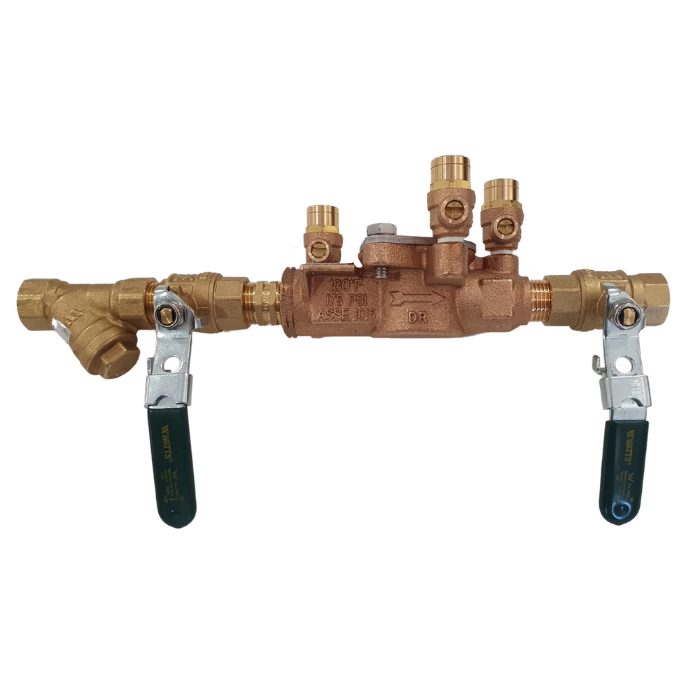 
                  
                    Load image into Gallery viewer, Watts 007-015-LBS 15mm ½&amp;quot; DCV Double Check Valve Backflow Preventer Kits Assembled exc Unions
                  
                