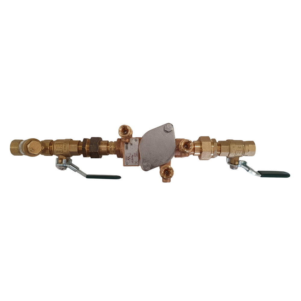 
                  
                    Load image into Gallery viewer, Watts 007-015-ULBS 15mm ½&amp;quot; DCV Double Check Valve Backflow Preventer Kits Top View
                  
                