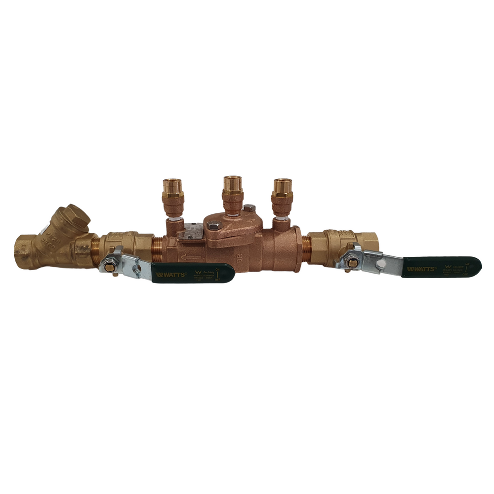 
                  
                    Load image into Gallery viewer, Watts 007-020-LBS 20mm ¾&amp;quot; DCV Double Check Valve Backflow Preventer Kits Side View
                  
                