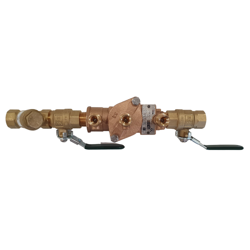 
                  
                    Load image into Gallery viewer, Watts 007-020-LBS 20mm ¾&amp;quot; DCV Double Check Valve Backflow Preventer Kits Assembly Top View
                  
                