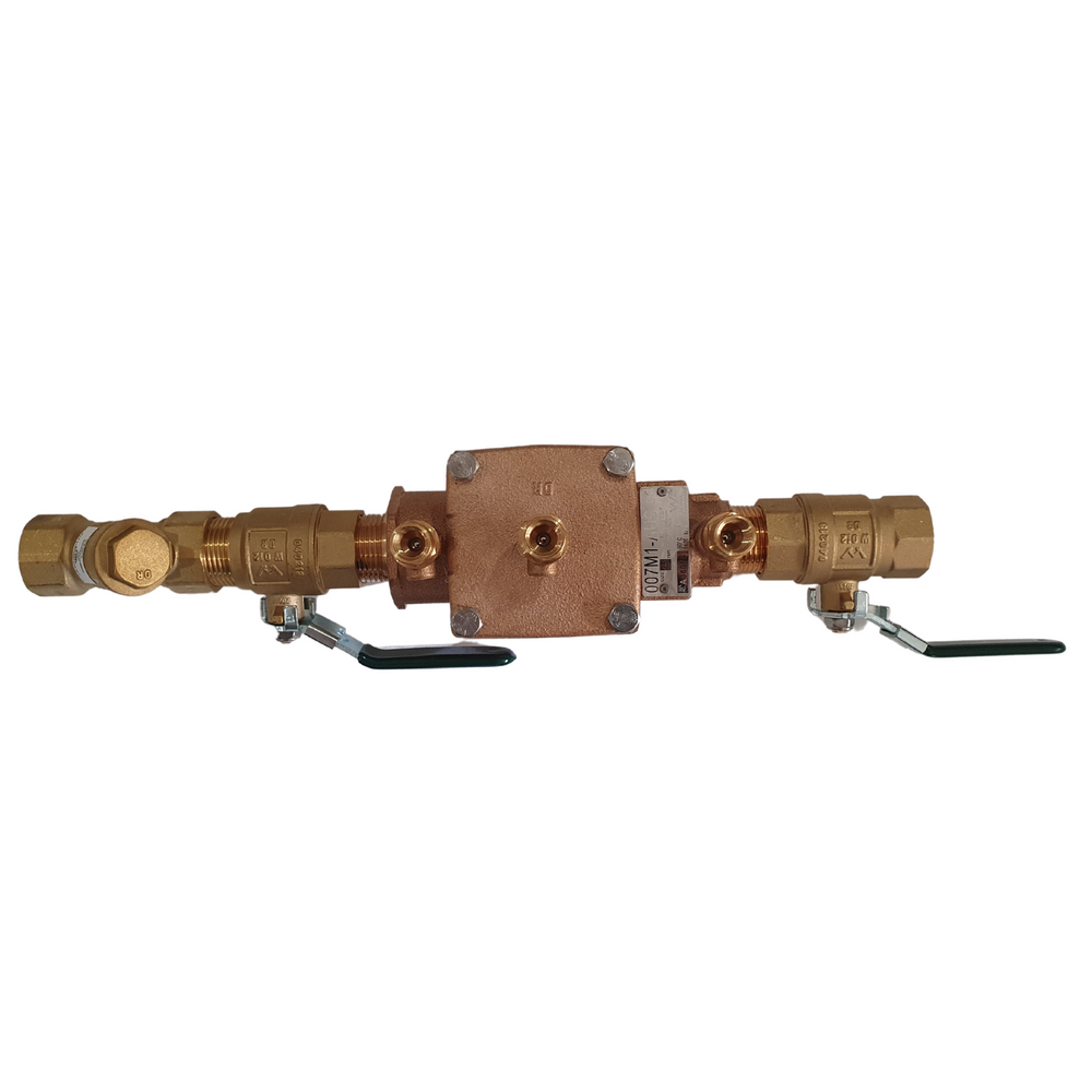 
                  
                    Load image into Gallery viewer, Watts 007-025-LBS 25mm 1&amp;quot; DCV Double Check Valve Backflow Preventer Kits Assembly Top View
                  
                
