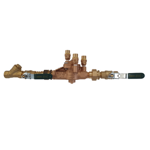 
                  
                    Load image into Gallery viewer, Watts 009-015-ULBS 15mm ½&amp;quot; RPZ Reduced Pressure Zone Backflow Preventer Kits Side View
                  
                