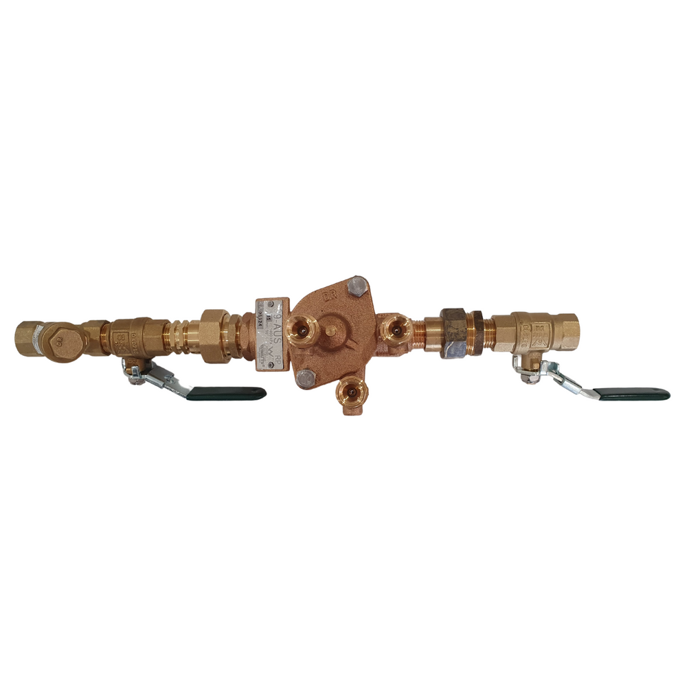 
                  
                    Load image into Gallery viewer, Watts 009-015-ULBS 15mm ½&amp;quot; RPZ Reduced Pressure Zone Backflow Preventer Kits Assembly Top View
                  
                