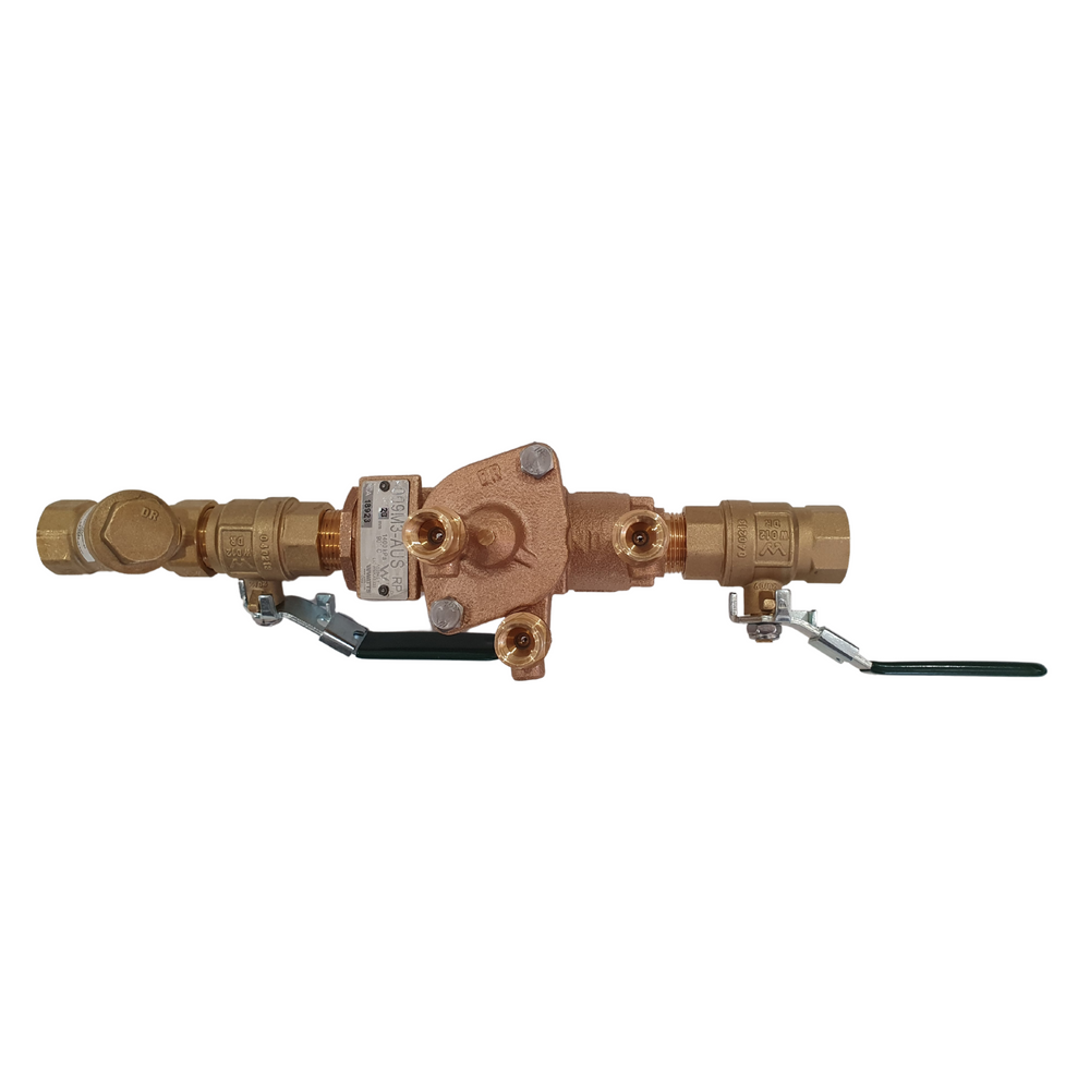 
                  
                    Load image into Gallery viewer, Watts 009-020-LBS 20mm ¾&amp;quot; RPZ Reduced Pressure Zone Backflow Preventer Kits Assembly Top View
                  
                