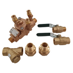 Watts 009-020-ULBS 20mm ¾" RPZ Reduced Pressure Zone Backflow Preventer Kits with Unions, Strainer and ball valves