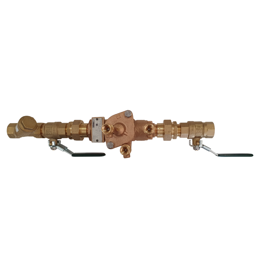 
                  
                    Load image into Gallery viewer, Watts 009-020-ULBS 20mm ¾&amp;quot; RPZ Reduced Pressure Zone Backflow Preventer Kits Assembly Top View
                  
                