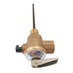 
                  
                    Load image into Gallery viewer, AVG PTR15/850OL-i 15mm 1/2&amp;quot; 850kPa PTR Valve Extended 20cm Long Probe Top cap/lever View
                  
                