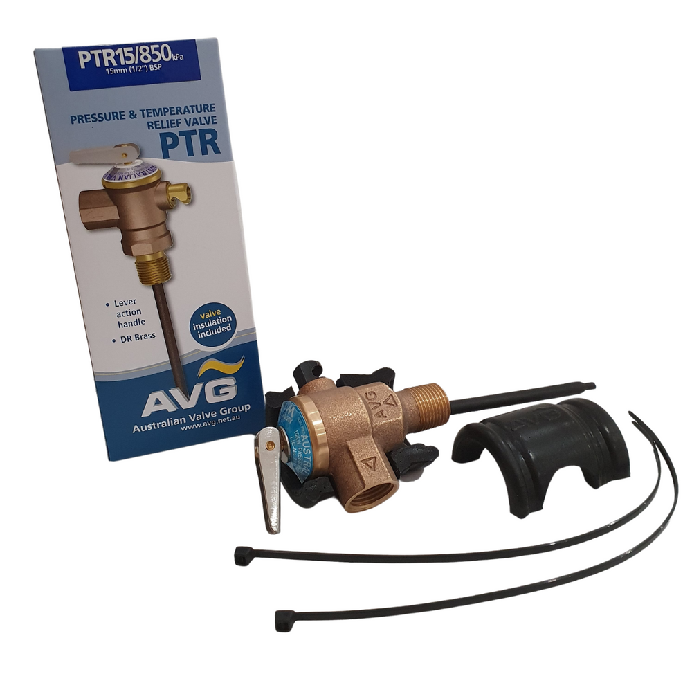 
                  
                    Load image into Gallery viewer, AVG Reliance HT55 PTR15/850 PTR valve with insulation jacket and packaging box
                  
                