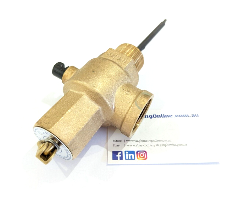 
                  
                    Load image into Gallery viewer, AVG PTR25/850 25mm (1&amp;quot;) 850kPa Commercial PTR Pressure Temperature Relief Valve Side View
                  
                
