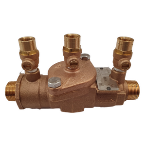 
                  
                    Load image into Gallery viewer, Watts 007-020 20mm ¾&amp;quot; DCV Double Check Valve Backflow Preventer Device Side View
                  
                