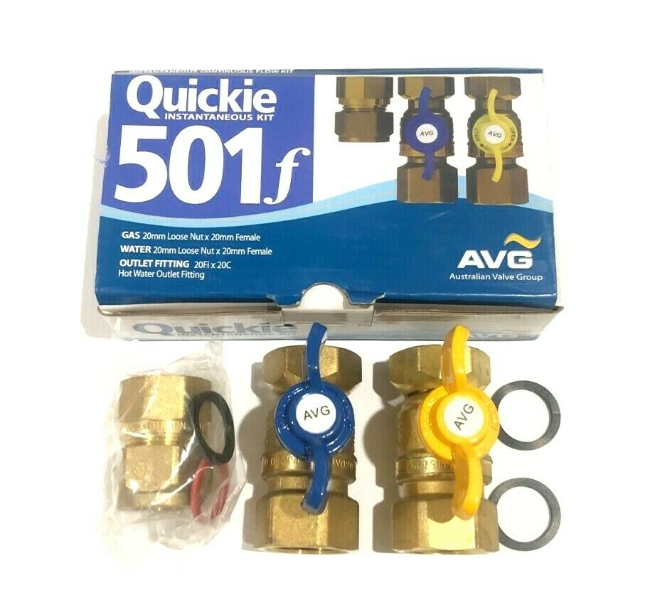 AVG QIK501f 20mm Quickie Kits for Continuous Flow Instantaneous Gas Water Heater