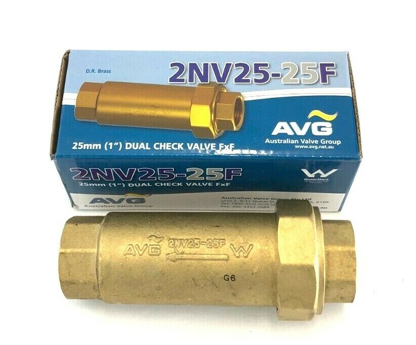 AVG 2NV25-25F Watermarked Dual Check Valve 25mm 1