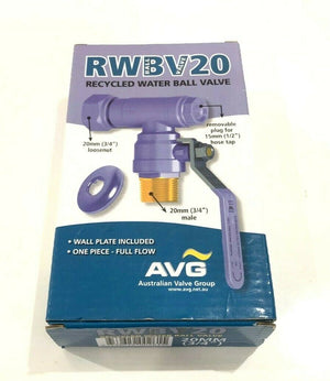
                  
                    Load image into Gallery viewer, AVG Lilac Right Angle Lever Handle RWBV20 20mm 3/4&amp;quot; Recycled Water Ball Valve
                  
                