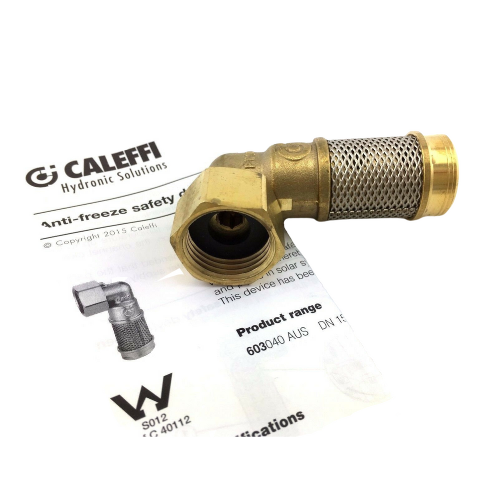 
                  
                    Load image into Gallery viewer, CALEFFI Solar Hot Water Anti Frost Protection Valve 15mm 1/2&amp;quot; Female Thread
                  
                