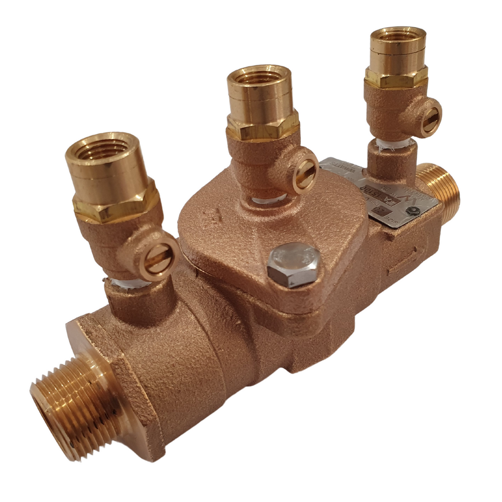 
                  
                    Load image into Gallery viewer, Watts 007-020 20mm ¾&amp;quot; DCV Double Check Valve Backflow Preventer Device
                  
                