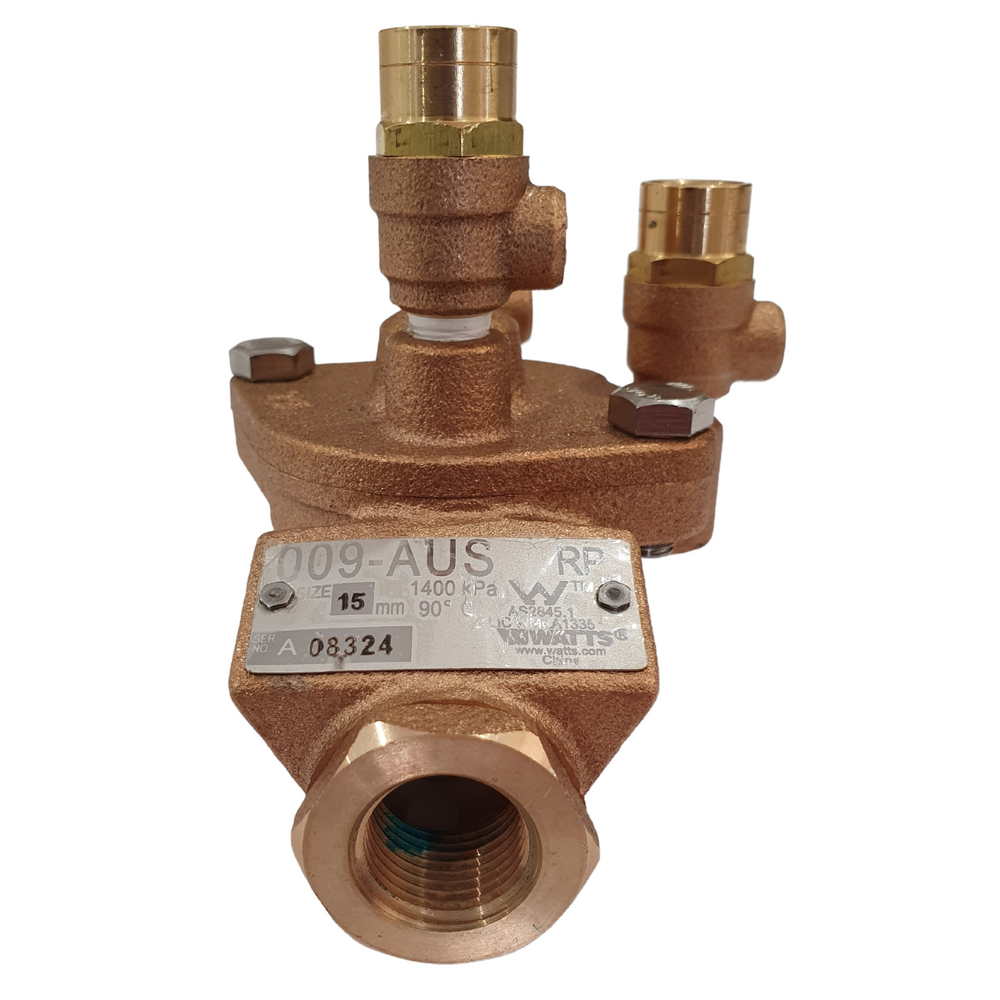 
                  
                    Load image into Gallery viewer, Watts 009-015 15mm ½&amp;quot; RPZ Reduced Pressure Zone Backflow Preventer Device Outlet
                  
                