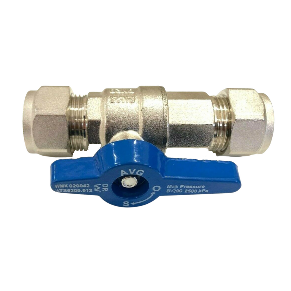 
                  
                    Load image into Gallery viewer, AVG BV20C 3/4&amp;quot; 20mm Ball Valve  Blue Butterfly Handle
                  
                