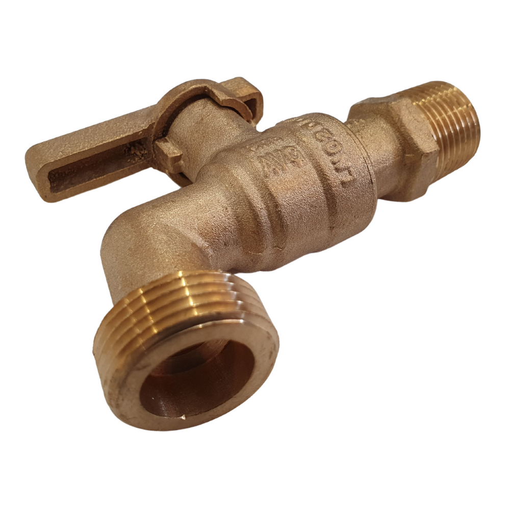 
                  
                    Load image into Gallery viewer, AVG HTBVB-15 Watermarked Quarter Turn 15mm 1/2&amp;quot; MI Rough Brass Hose Tap
                  
                