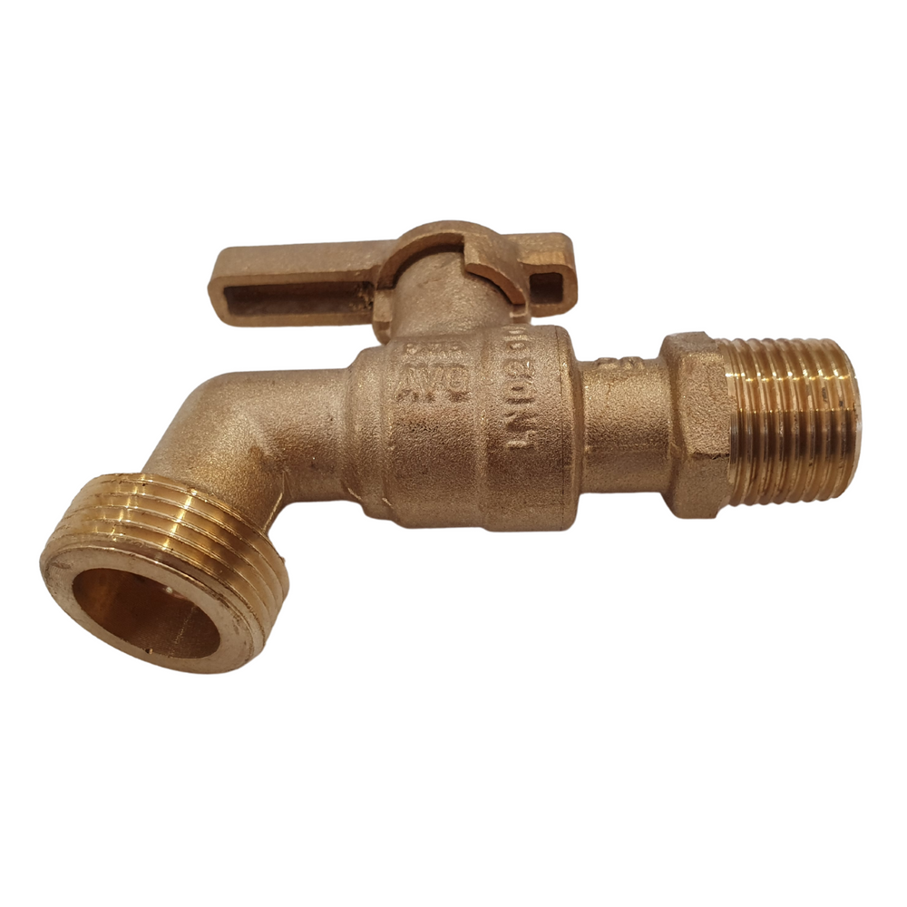 
                  
                    Load image into Gallery viewer, AVG HTBVB-15 Watermarked Quarter Turn 15mm 1/2&amp;quot; MI Rough Brass Hose Tap
                  
                