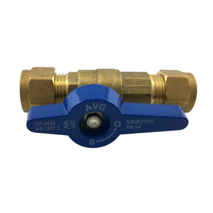 
                  
                    Load image into Gallery viewer, AVG Non Return Isolation Duo Valve NRIBV-15C 15mm 1/2&amp;quot; Compression Fitting
                  
                