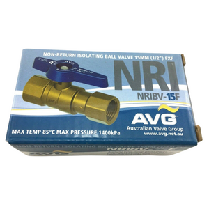 
                  
                    Load image into Gallery viewer, AVG Non Return Isolation Duo Valve NRIBV-15F 15mm 1/2&amp;quot; Female Thread
                  
                