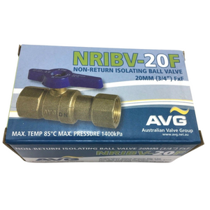 
                  
                    Load image into Gallery viewer, AVG Non Return Isolation Duo Valve NRIBV-20F 20mm 3/4&amp;quot; Female Thread
                  
                
