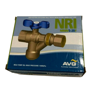 
                  
                    Load image into Gallery viewer, AVG Non Return Isolation Strainer Duo Valve NRIBVS-20F 20mm 3/4&amp;quot; Female Thread
                  
                