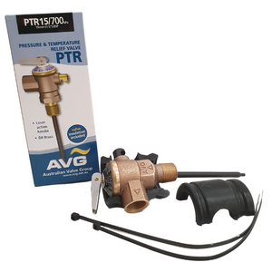 
                  
                    Load image into Gallery viewer, AVG Reliance HT55 PTR15/700 PTR valve with insulation jacket and packaging box
                  
                
