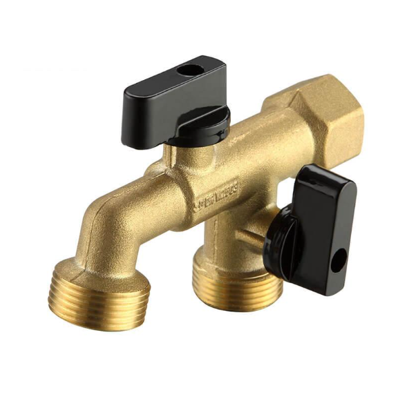 
                  
                    Load image into Gallery viewer, AW Metforge TH78 &amp;amp; TH78CP 15mm x 15mm x 20mm Dual Outlet Brass Hose Tap
                  
                